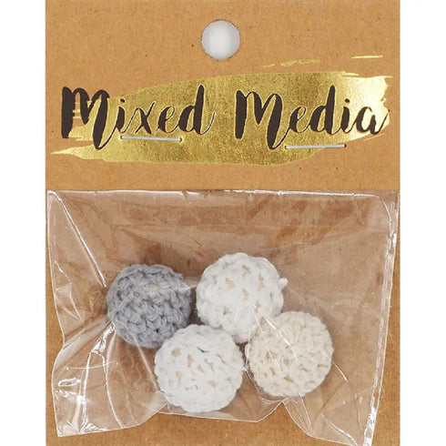 16mm Naturals Knitted Beads